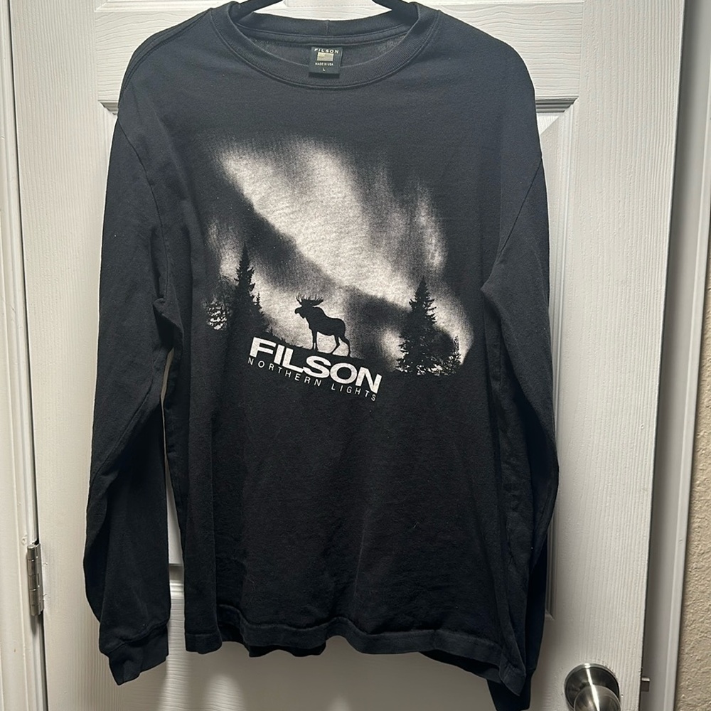Filson Northern Lights Long Sleeve Moose T Shirt